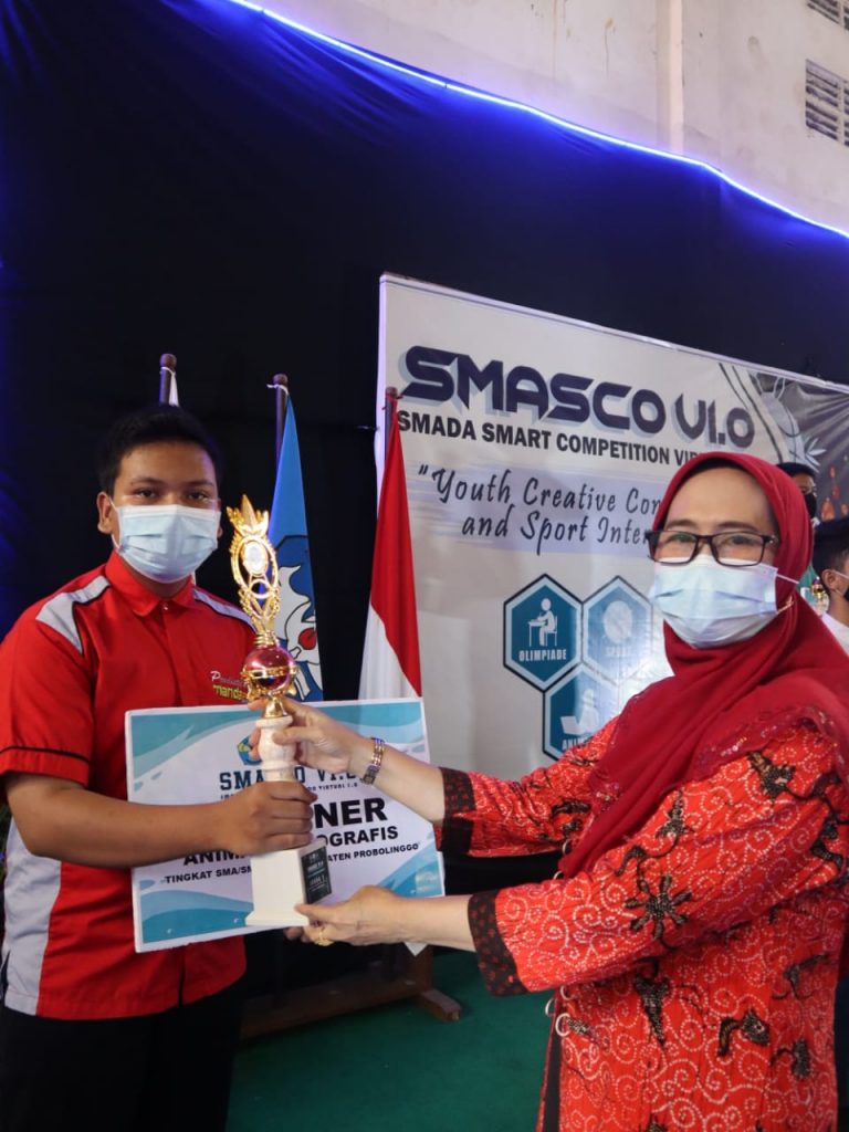 Penyerahan Penghargaan Smasco V1.0 (Smada Smart Competition Virtual 1.0 “Youth Creative Competition and Sport Integrity” kepada Mohdi Siswa MandaPro Exist
